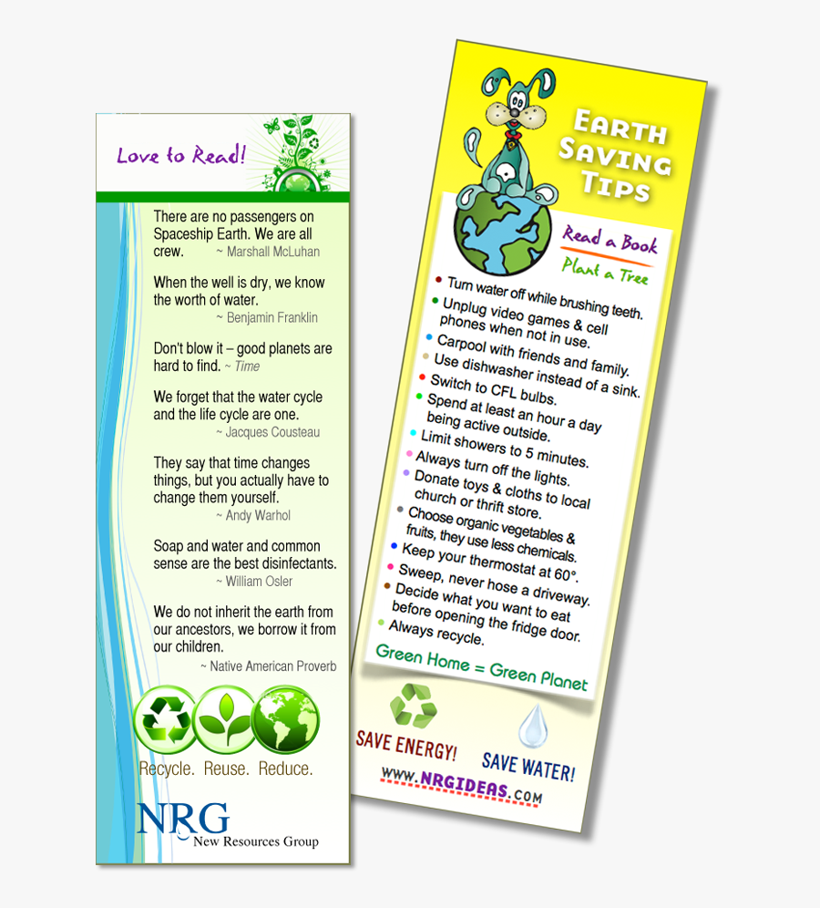 Clip Art Bookmark With Water Energy - Bookmark On Water Conservation, Transparent Clipart