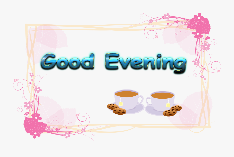 Good Evening Free Download Png - Elegant Pink Border Frame, Transparent Clipart