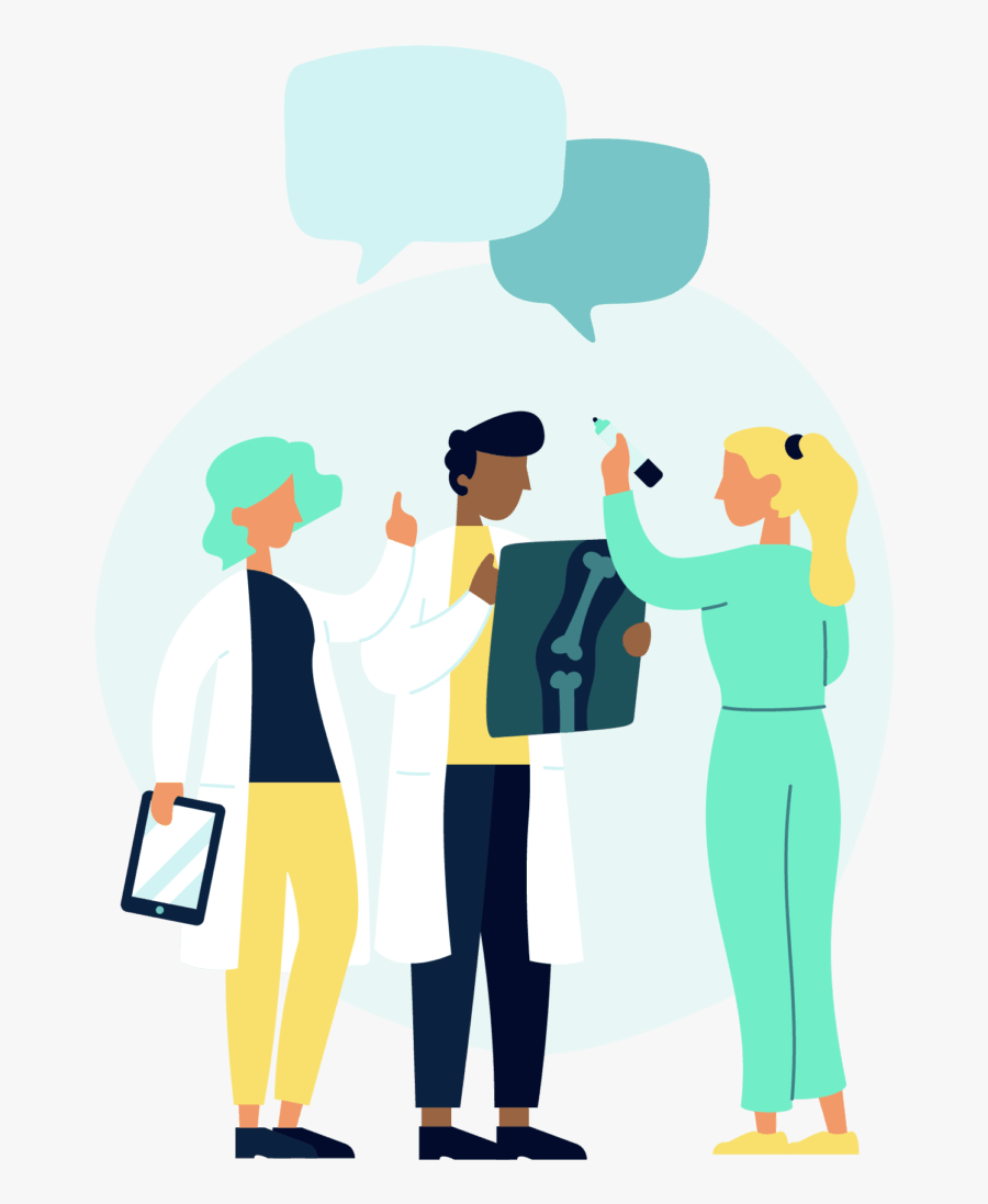 Forward Health Secure Messaging Illustration - Medical Collaboration Illustration Png, Transparent Clipart