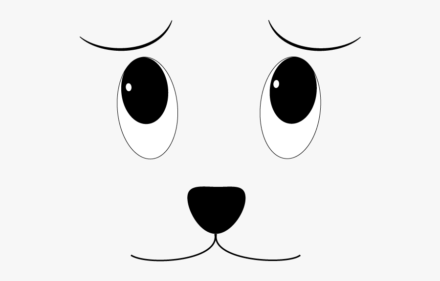 Black And White Puppy Png - Puppy Face Png, Transparent Clipart