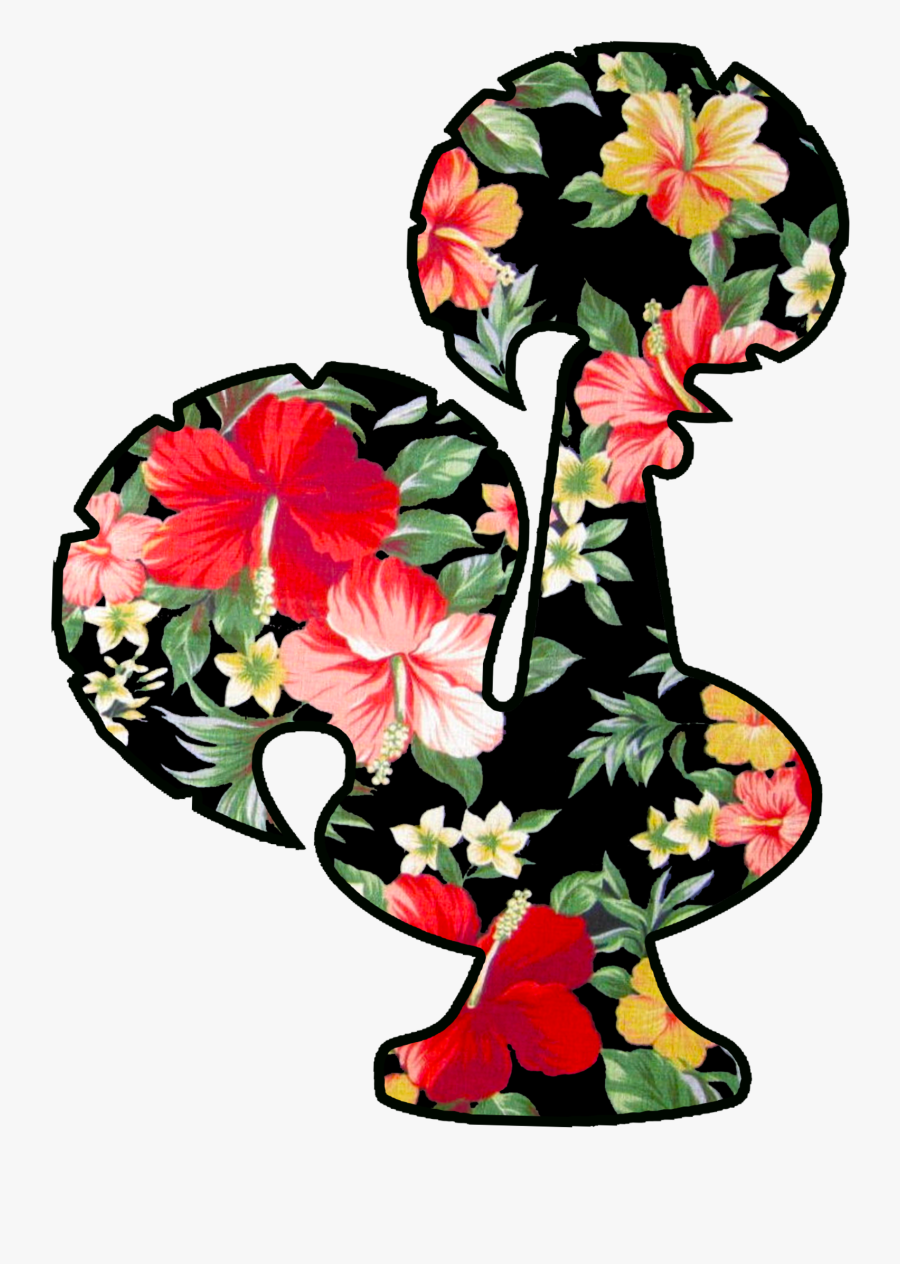 Tropical Rooster Female Cut T-shirt, Transparent Clipart