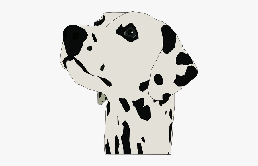 Dalmatian Dog Portrait Vector Image - Dalmatian Face Clip Art, Transparent Clipart