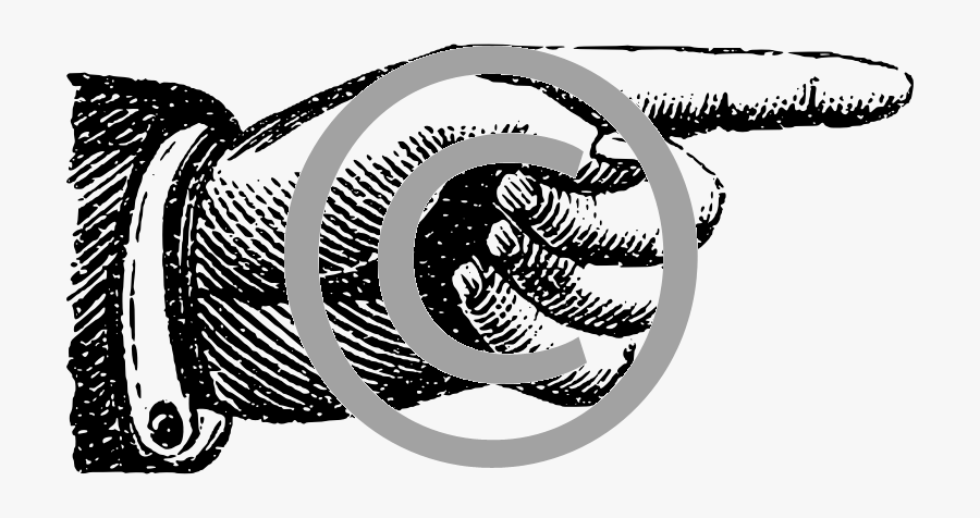 Old Fashioned Pointing Finger, Transparent Clipart