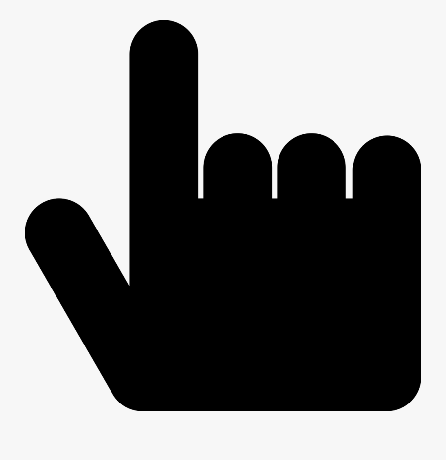 Black Hand Pointing Up - Icon, Transparent Clipart