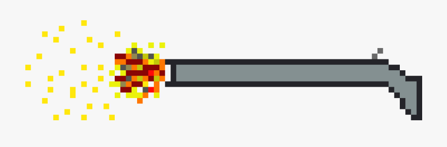 Musket Pixel Art, Transparent Clipart