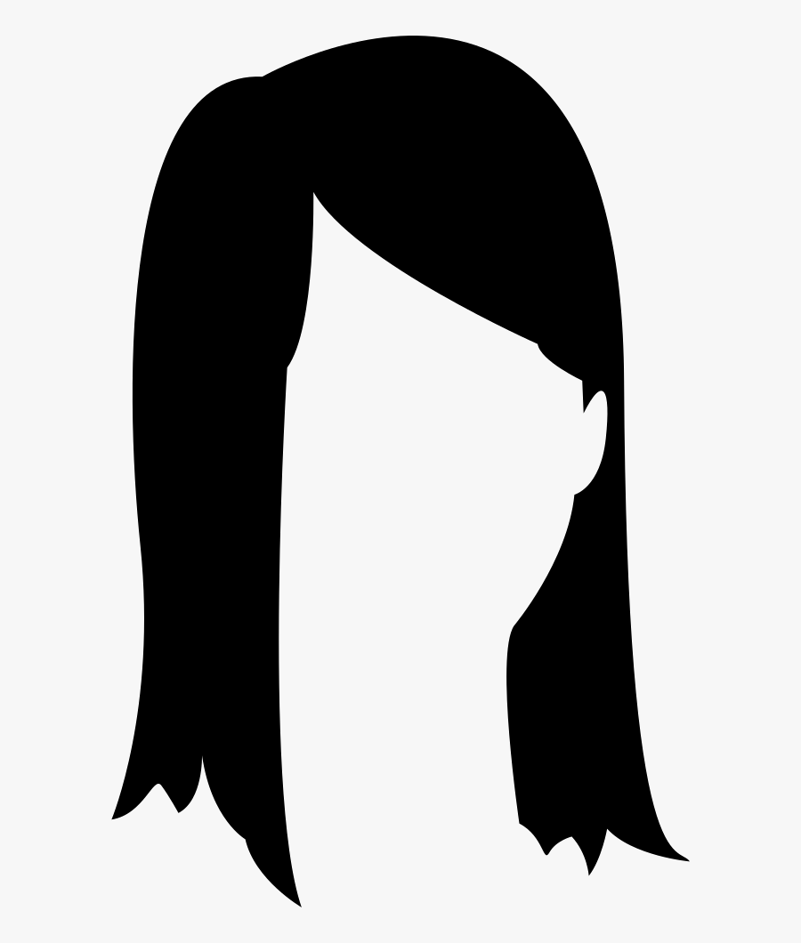 Female With Long Hair And Side Bangs - Female Hair Png Clipart, Transparent Clipart