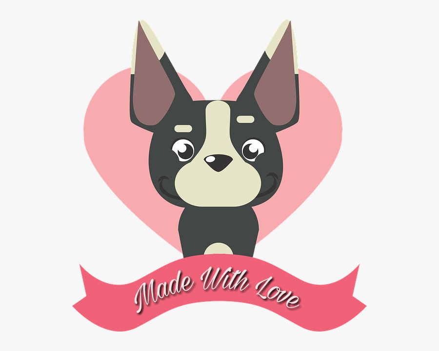 #madewithlove #love #heart #dog #cute #puppy #happyvalentinesday - Woof You, Transparent Clipart