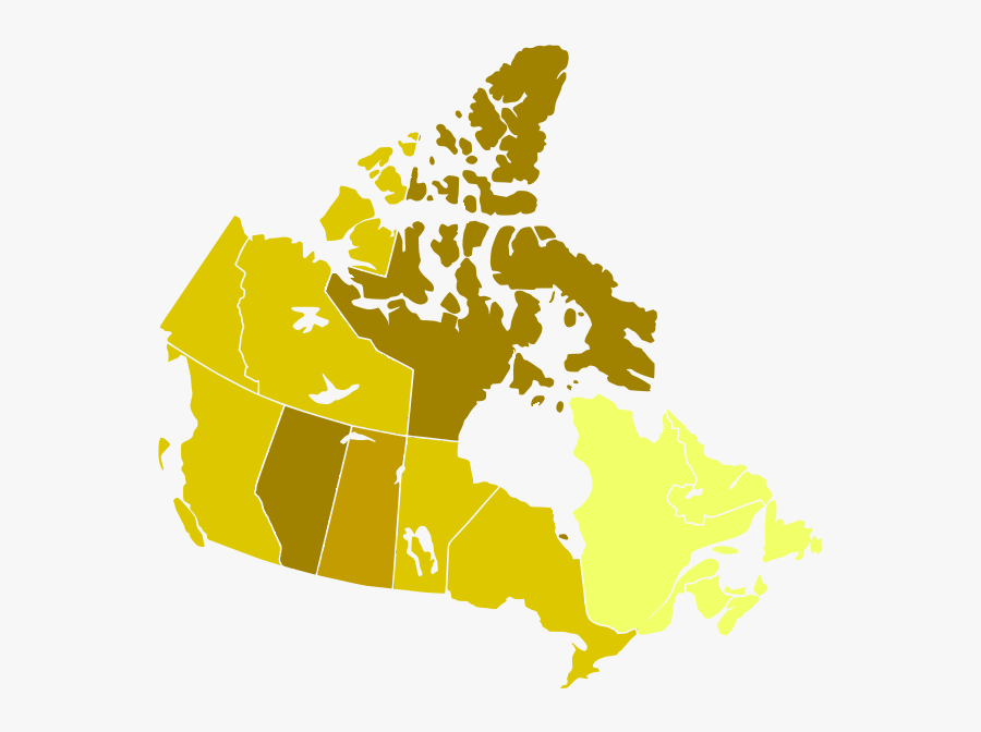 Map Of Canada Black, Transparent Clipart