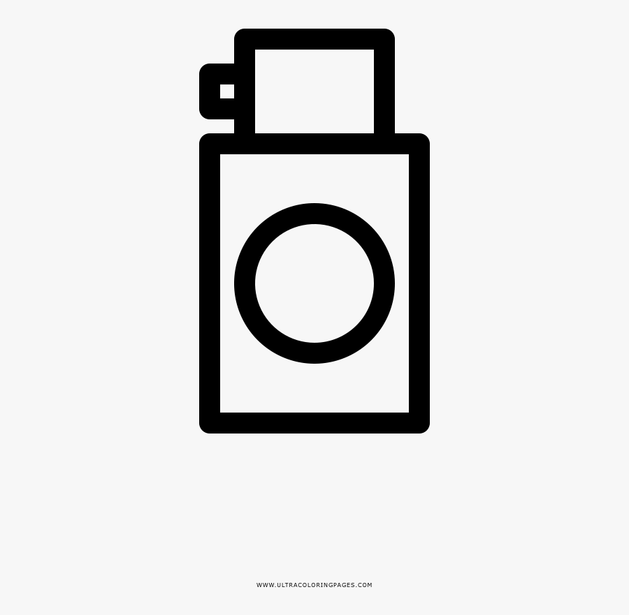 Spray Can Coloring Page - Circle, Transparent Clipart