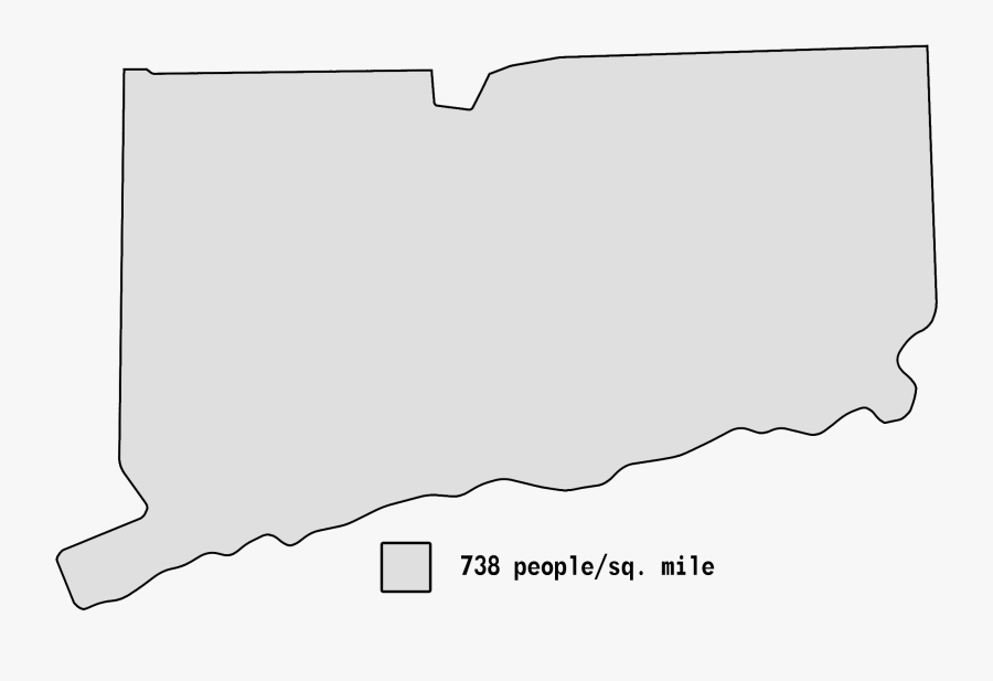 Connecticut State Outline, Transparent Clipart