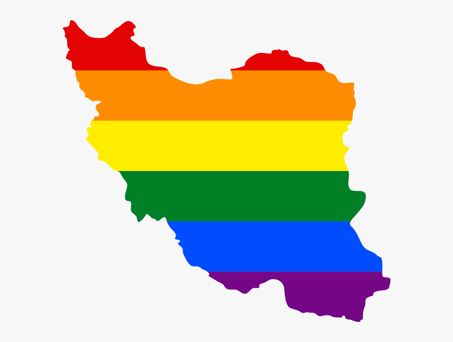 Iran Map With Flag, Transparent Clipart