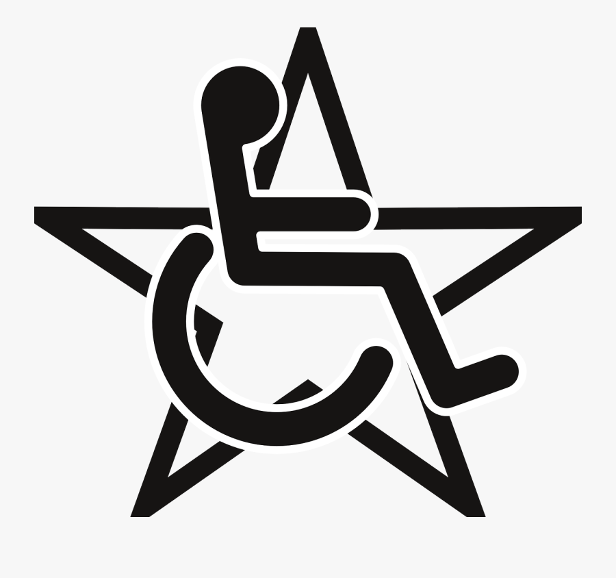Paralympic Disabled Wheelchair Free Picture - Wheelchair Star, Transparent Clipart