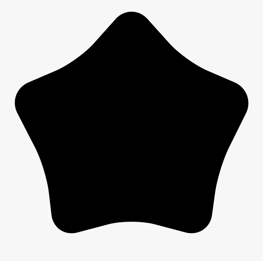 Black Star Rounded Comments - Fat Star Icon, Transparent Clipart