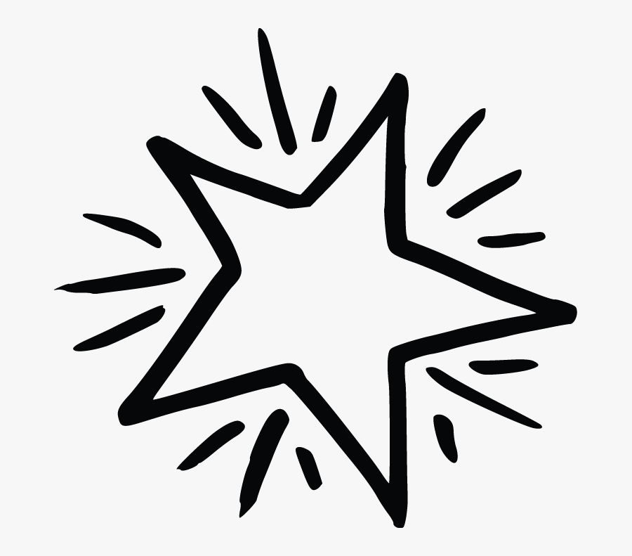 Black Star - Illustration, Transparent Clipart