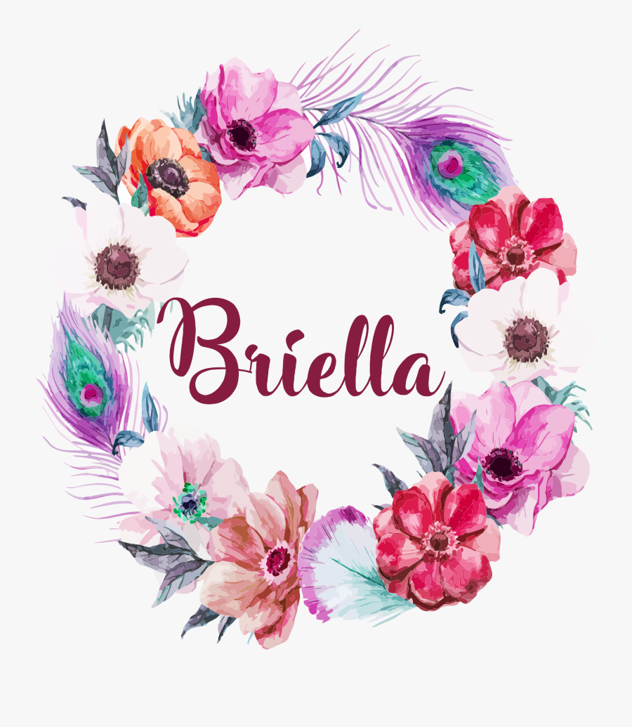 Vector Flower Blue Border Png, Transparent Clipart