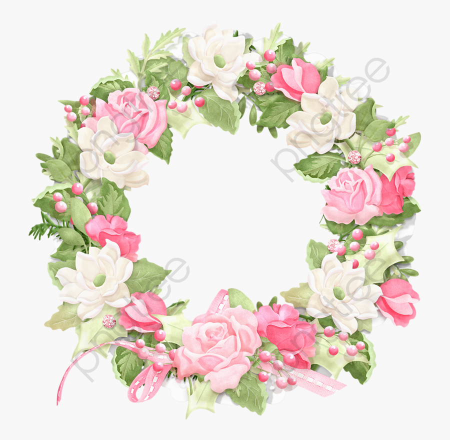 Flowers Ring Png - Rose Wreath Png, Transparent Clipart