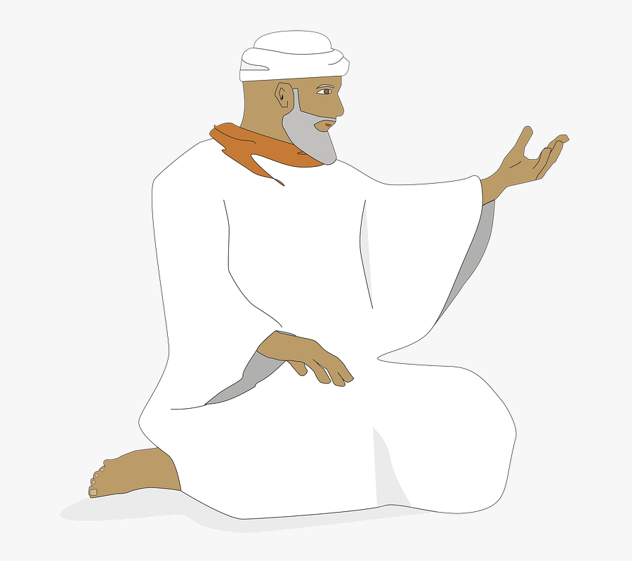 Man, Wisdom, Spirituality, Islam, Muslim, Arab, Person - Illustration, Transparent Clipart