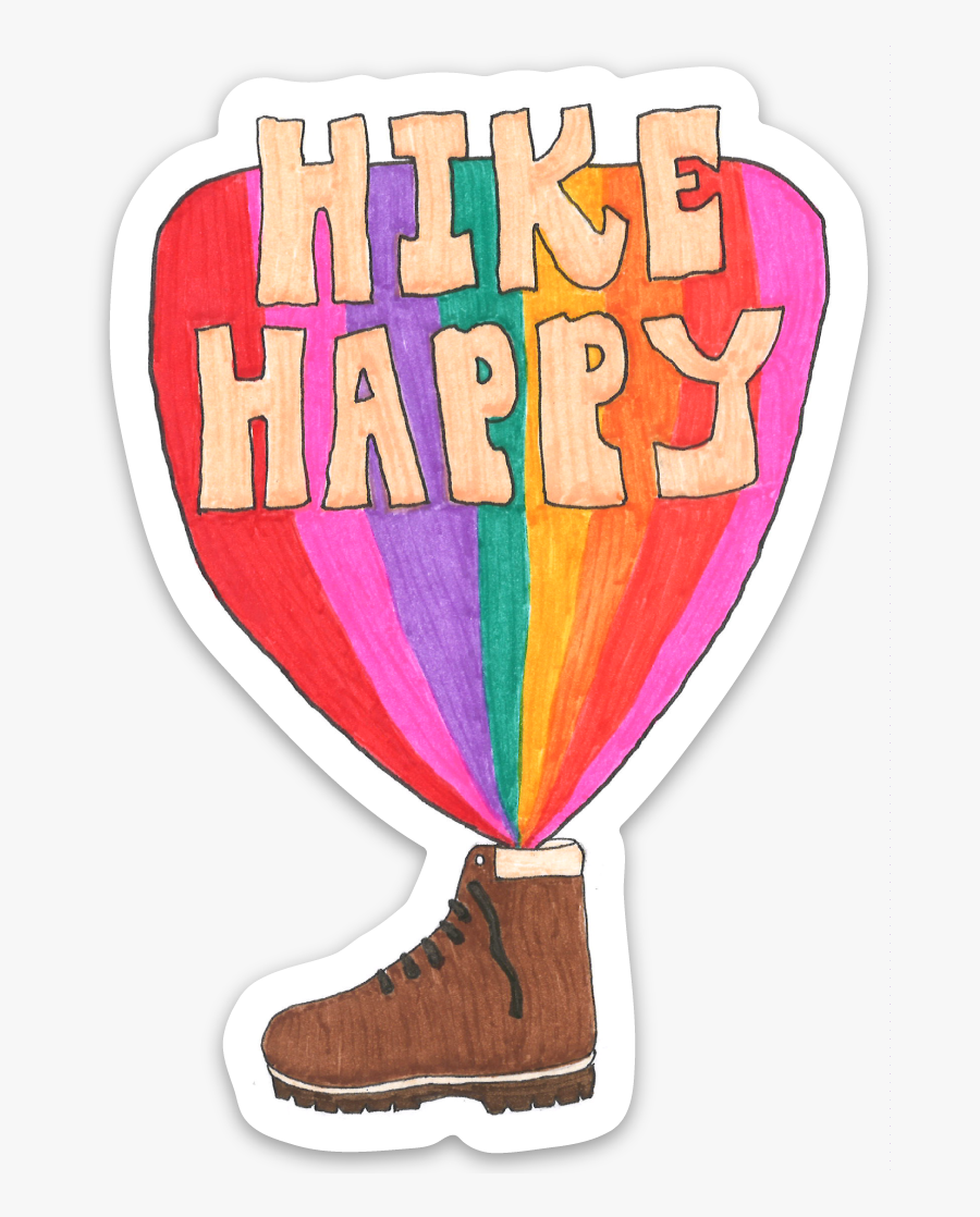 Hike Happy W/ Boot Sticker Clipart , Png Download, Transparent Clipart