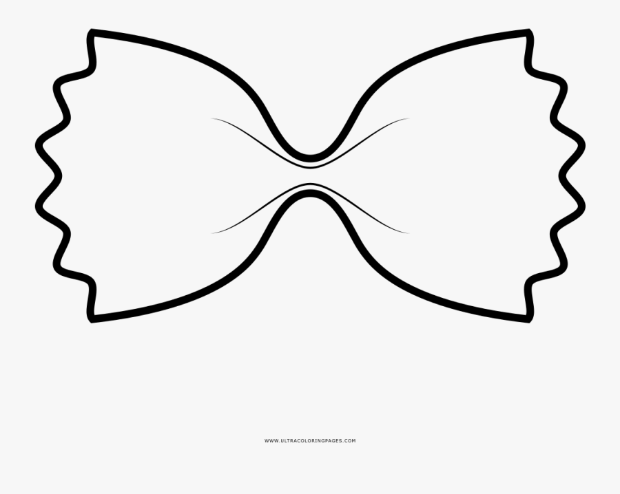 Bow Tie Pasta Coloring Page - Bow Tie Pasta Clipart, Transparent Clipart