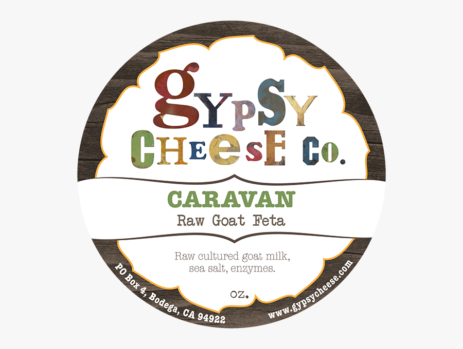 Gypsy Cheese Co - Label, Transparent Clipart