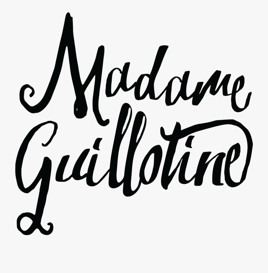 Madame Guillotine - Calligraphy, Transparent Clipart