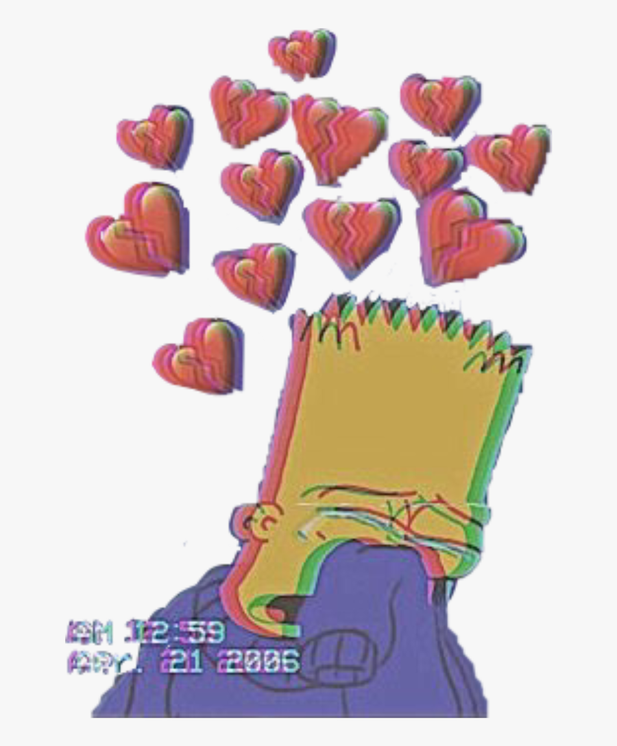 #sad #sadness #broken #brokenhearts #simpson #cry #yellow, Transparent Clipart