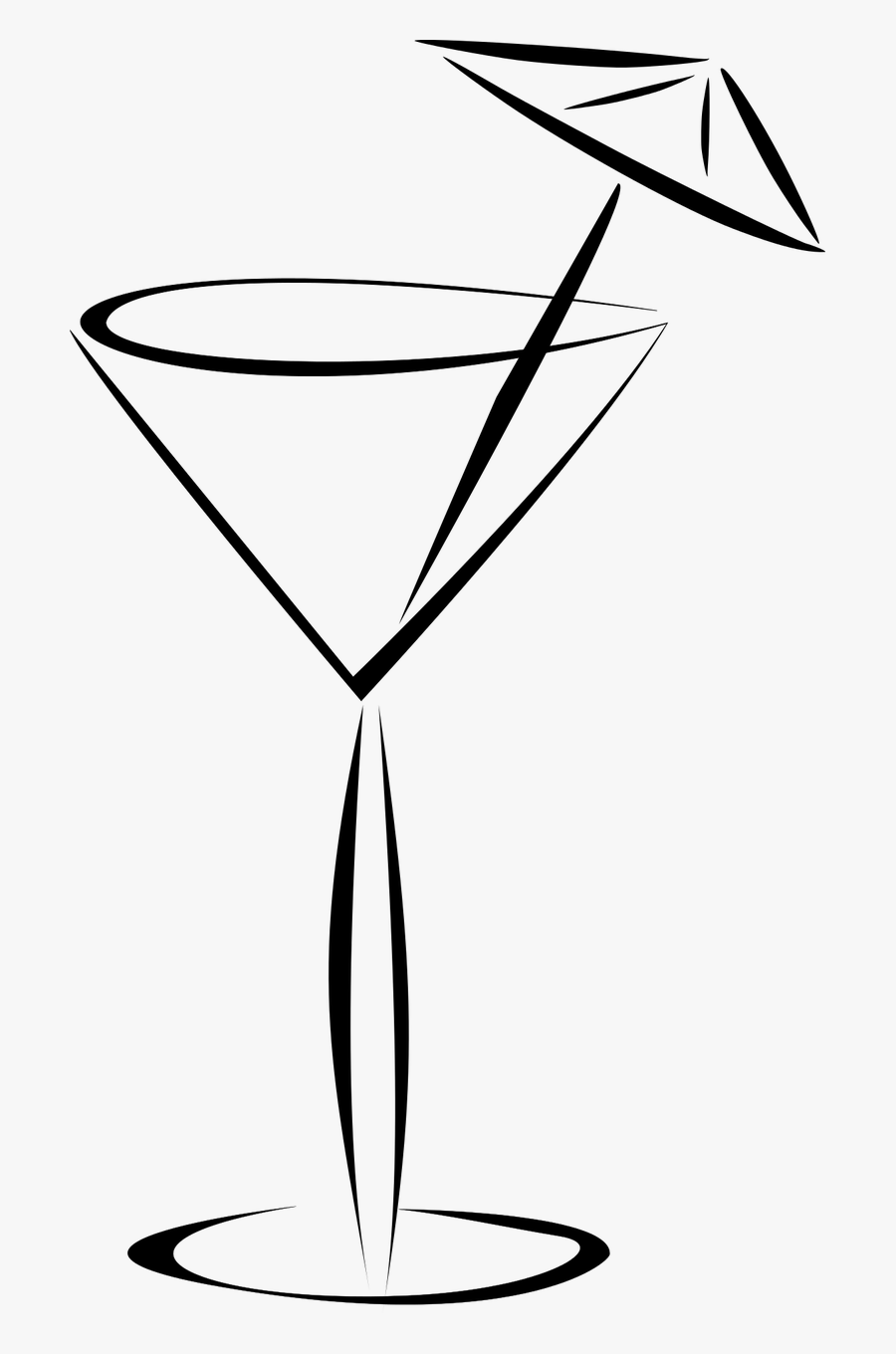 Glass Cocktail Holidays Free Picture - Cocktail Black And White, Transparent Clipart