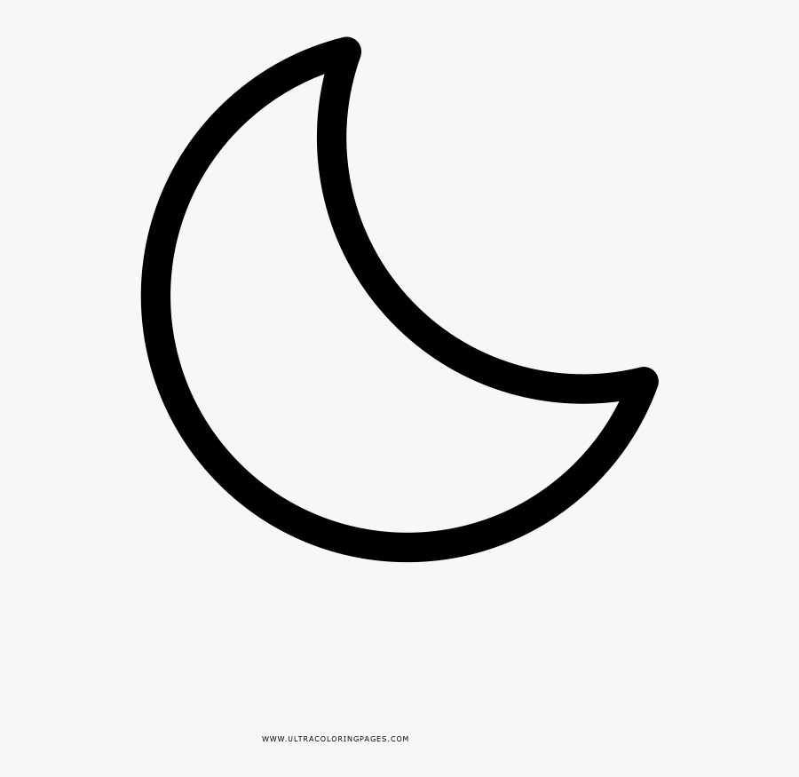 Crescent Moon Coloring Page - Crescent Moon Coloring Pages, Transparent Clipart