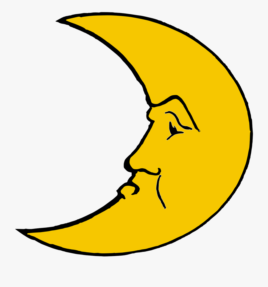 Crescent, Moon, Unhappy, Sleepy, Tired, Exhausted, - Luna Clipart, Transparent Clipart