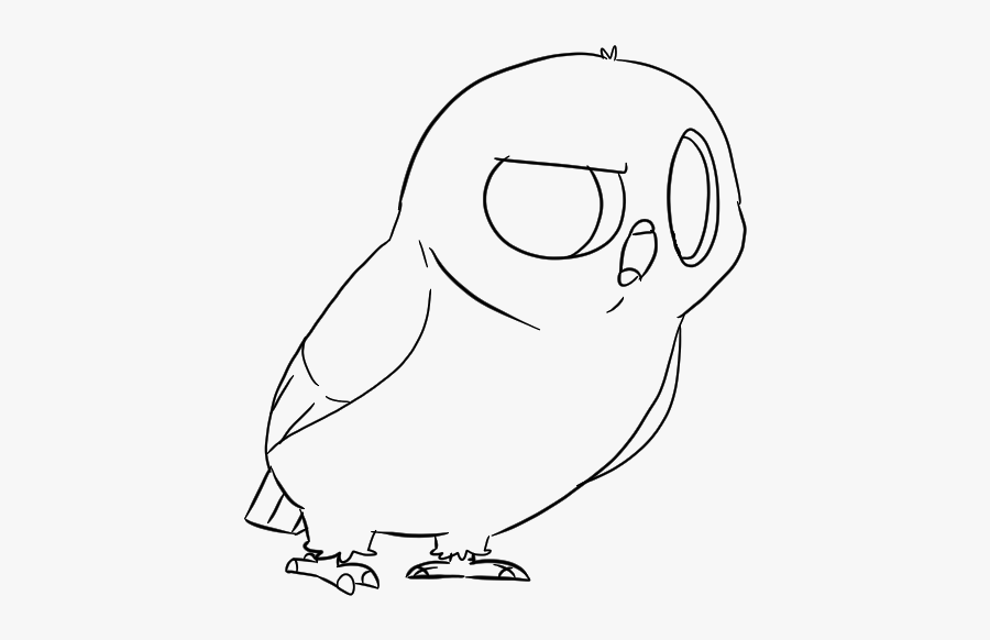 Owl Outline, Transparent Clipart