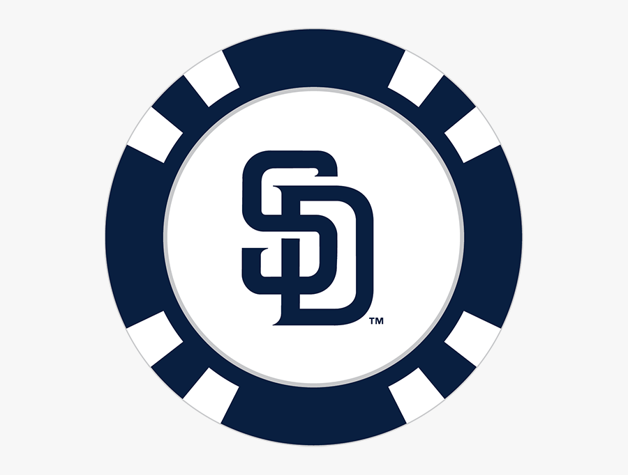 San Diego Padres Poker Chip Ball Marker - Transparent Background Poker Chips Png, Transparent Clipart