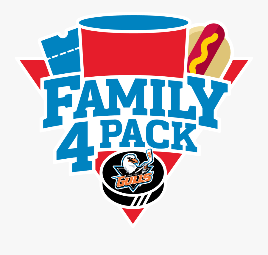 The San Diego Gulls Family Four Pack Is A Great Way - Family Pack Logo, Transparent Clipart