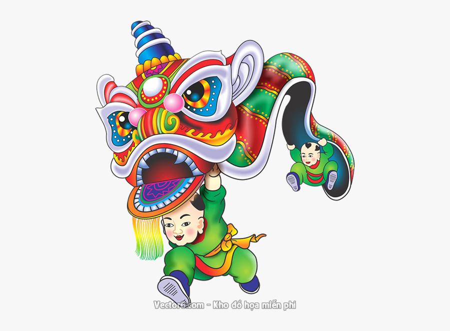 Lunar New Year Vietnam Lion Dance - Chuc Mung Nam Moi 2014 Vector
