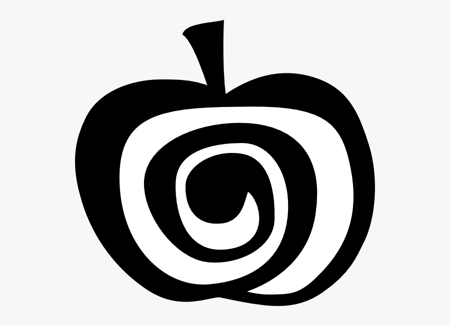 Apple Clip Art At - Black And White Apple Design, Transparent Clipart