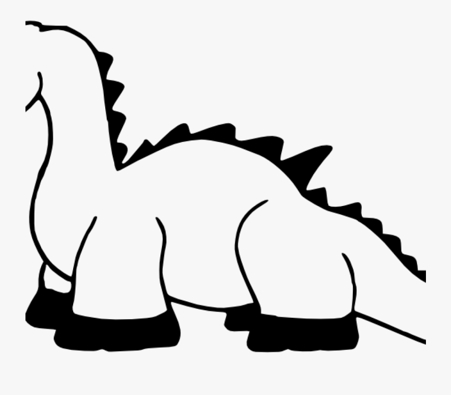 Tree Clipart Dinosaur - Dinosaur Clipart Black And White Free, Transparent Clipart