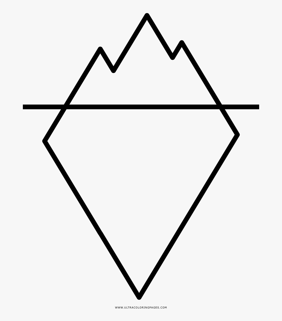 Collection Of Free Iceberg Drawing Ice Burg Download - Black And White Iceberg Outline, Transparent Clipart