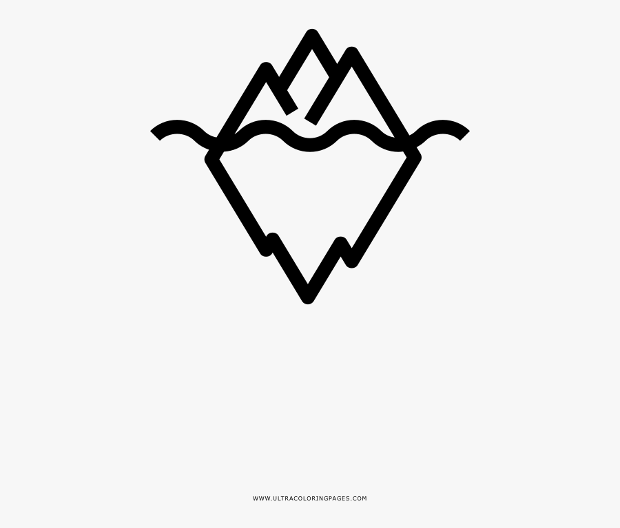 Iceberg Coloring Page, Transparent Clipart
