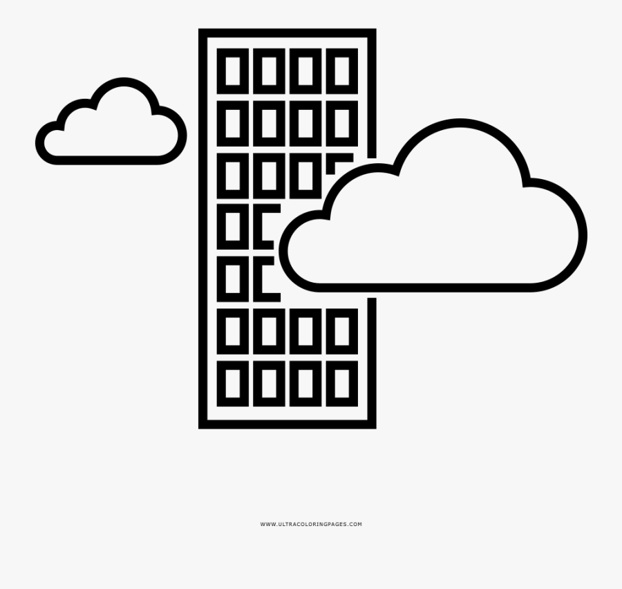 Skyscraper Coloring Page, Transparent Clipart