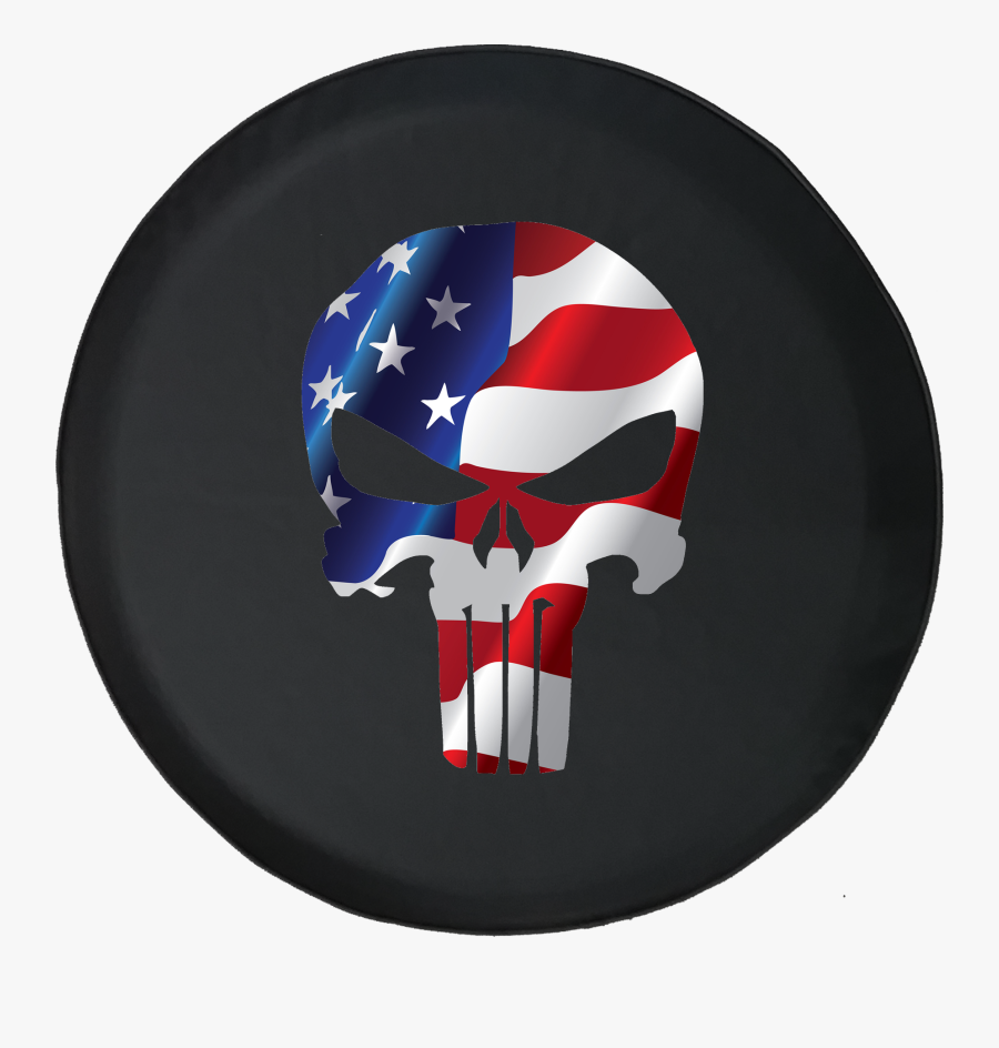 Punisher Skull Offroad Rv Camper Spare Tire Cover-35 - Illustration, Transparent Clipart