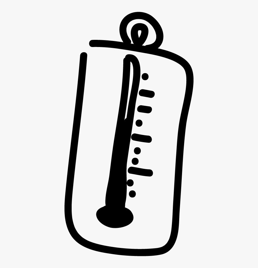 Thermometer Clip Art Black And White, Transparent Clipart