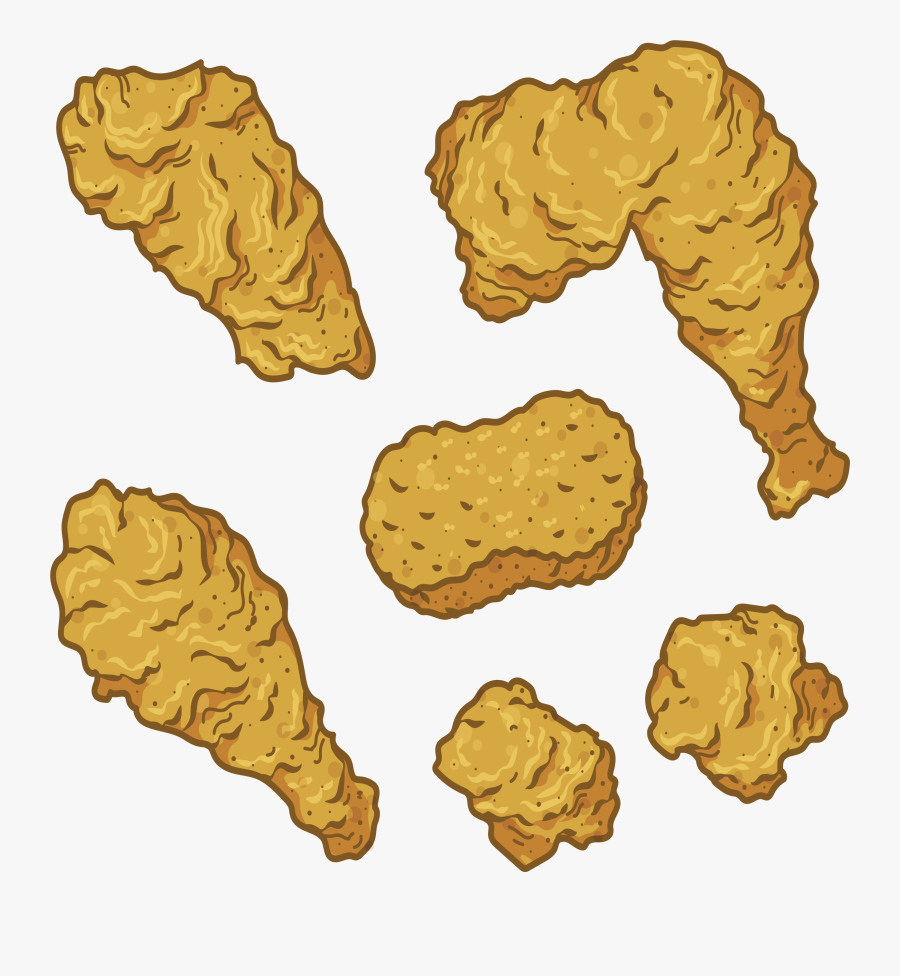 Korean Fried Popcorn Delicious - Fried Chicken Pattern Png, Transparent Clipart