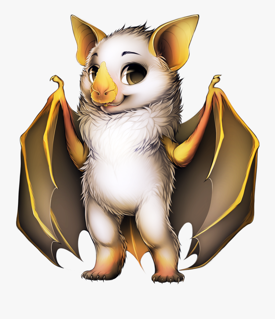 #mq #bat #wings #animal #animals - Honduran White Bat Fursona, Transparent Clipart