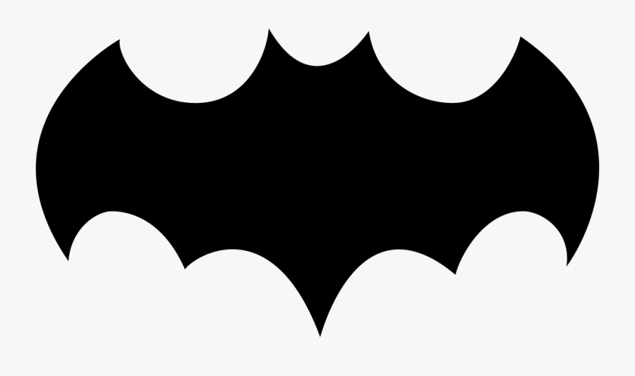 Bat Black Shape With Open Wings, Transparent Clipart