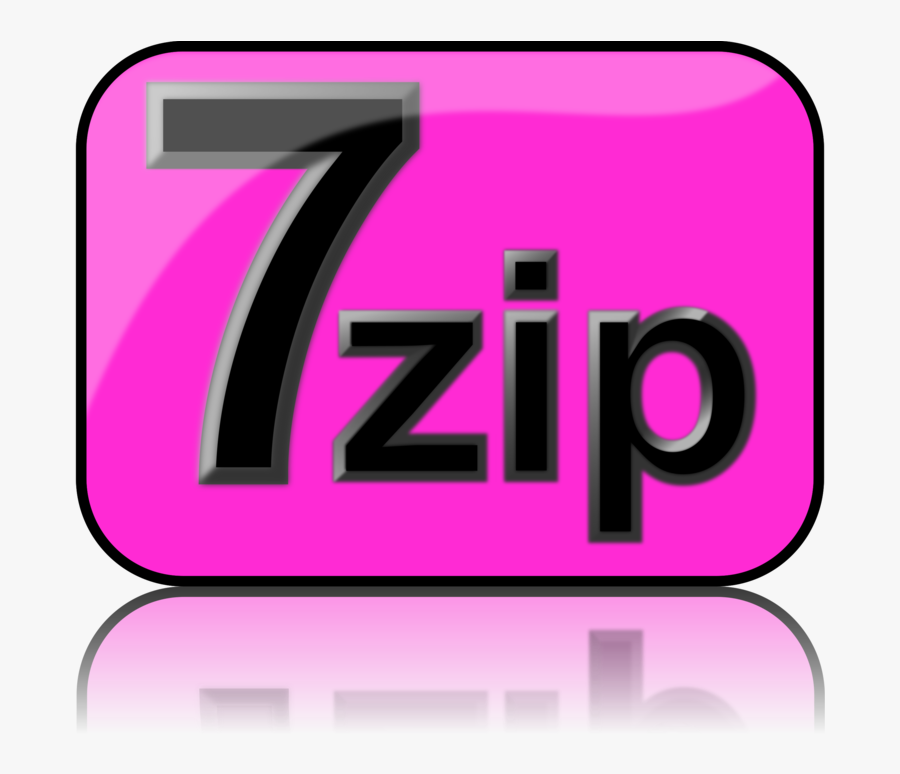 Logo 7 Zip Brand Pink M Magenta - 7-zip, Transparent Clipart