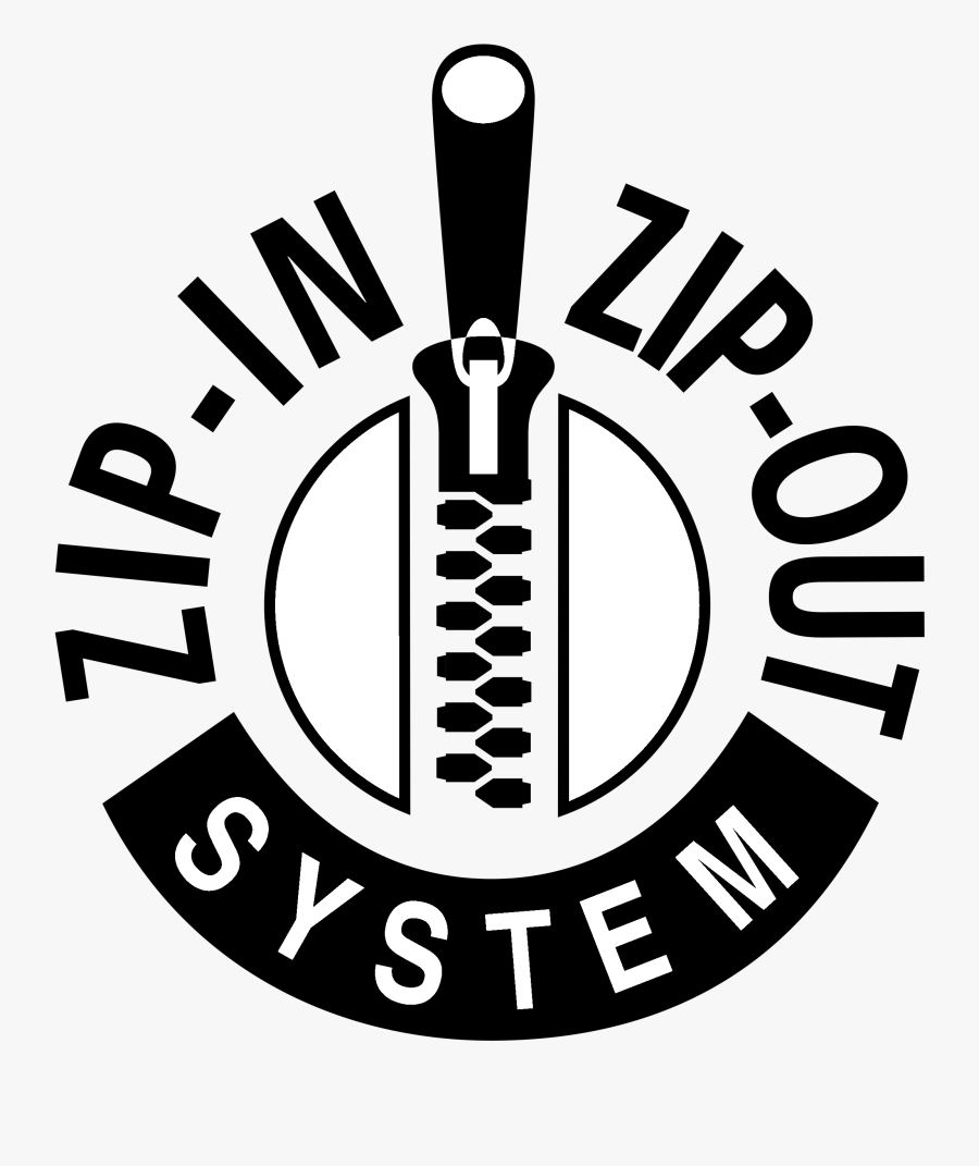 Zip In Zip Out System Logo Black And White - Brooks Bombers Baseball Field, Transparent Clipart