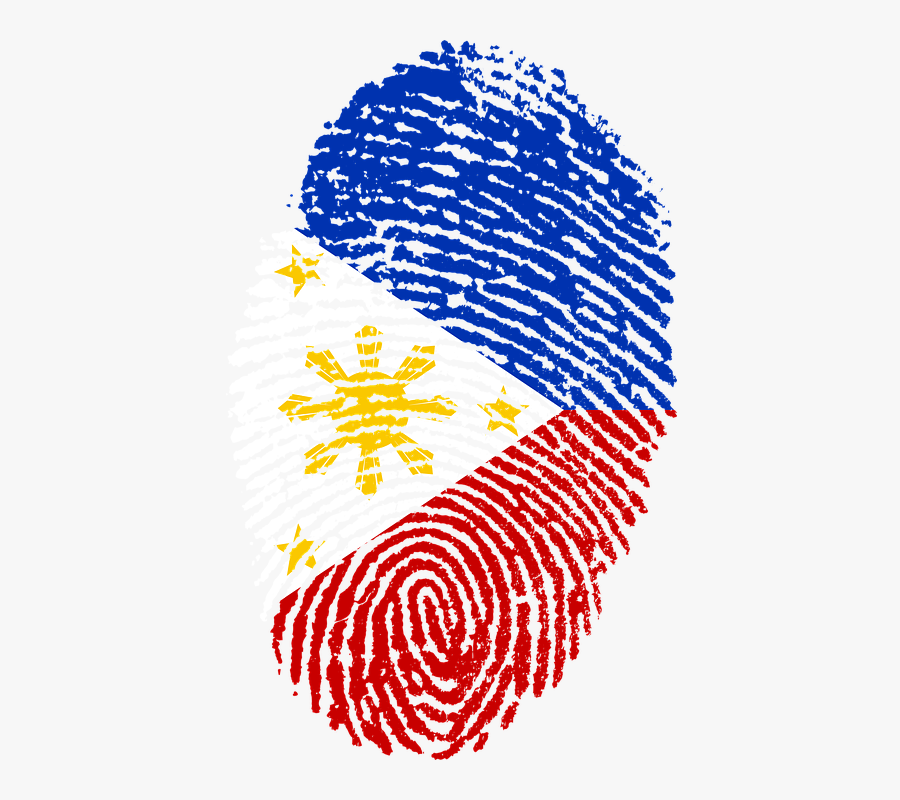 Philippines, Flag, Fingerprint, Country, Pride - Philippine Flag Fingerprint, Transparent Clipart