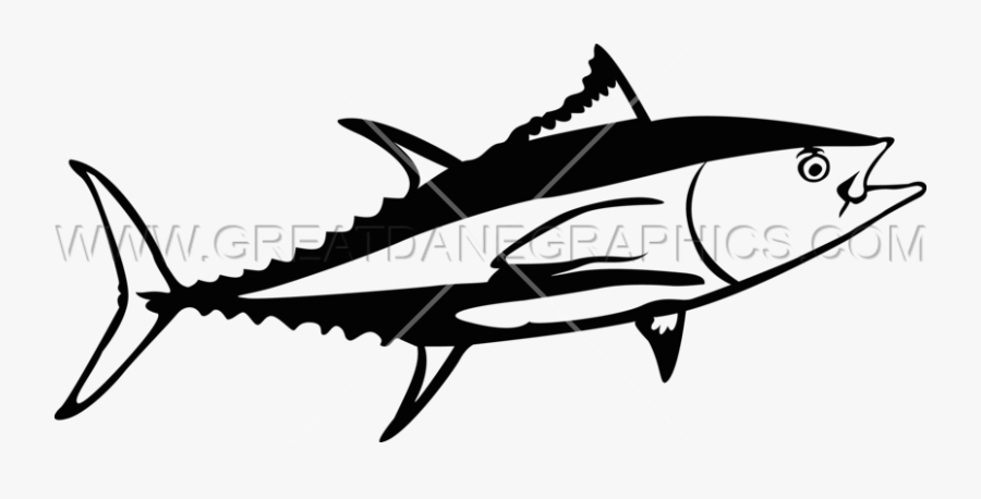 Clip Black And White Library Tuna Clipart Vector - Illustration, Transparent Clipart