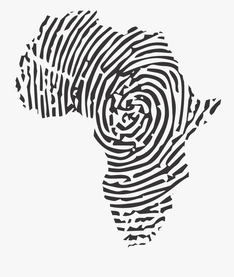 Fingerprint With Africa Png, Transparent Clipart