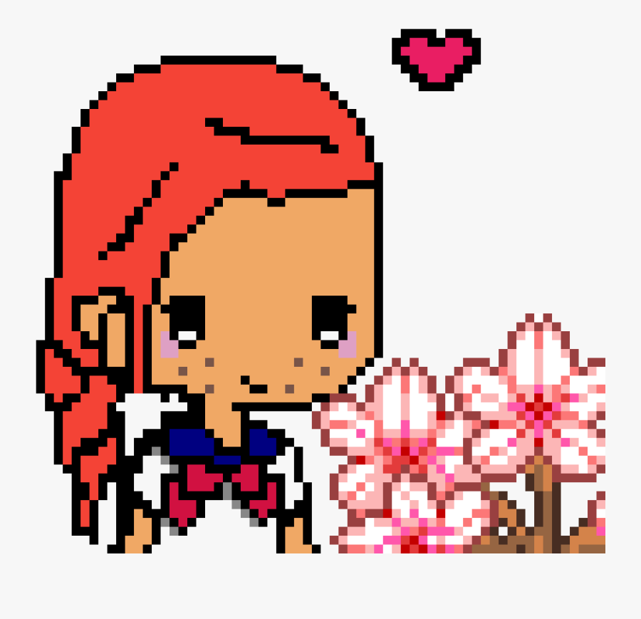 Cherry Blossom Tree Pixel Art, Transparent Clipart