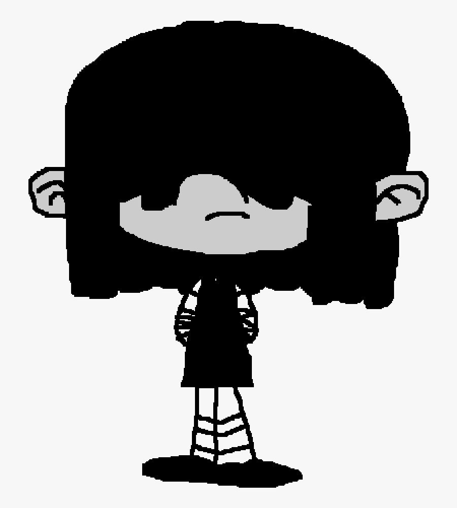 Lucy Loud In Black And White, Transparent Clipart